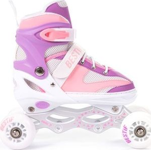 Rolki Bestif BRS02 z wymienną płozą regulowane różowe r. 30-33 14