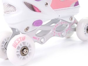 Rolki Bestif BRS02 z wymienną płozą regulowane różowe r. 30-33 16