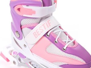 Rolki Bestif BRS02 z wymienną płozą regulowane różowe r. 30-33 3