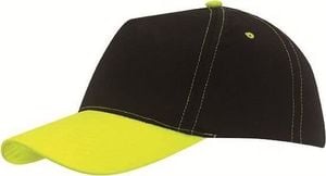 Upominkarnia 5 segmentowa czapka baseballowa SPORTSMAN, żółty, czarny 1