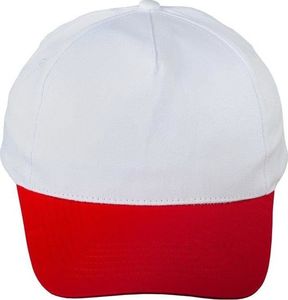Upominkarnia Czapka z daszkiem Coimbra, biały/czerwony 2