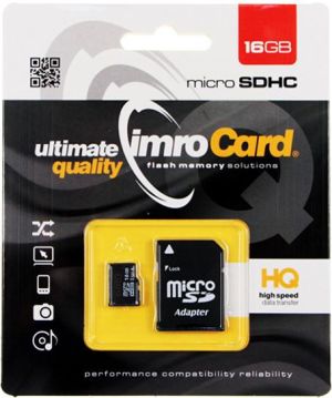 Karta Imro MicroSDHC 16 GB Class 10 UHS-I/U1  (KOM000558) 1