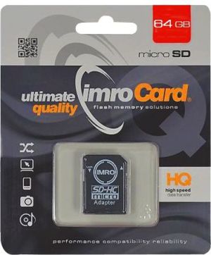 Karta Imro MicroSDXC 64 GB Class 10 UHS-I/U1  (KOM000517) 1