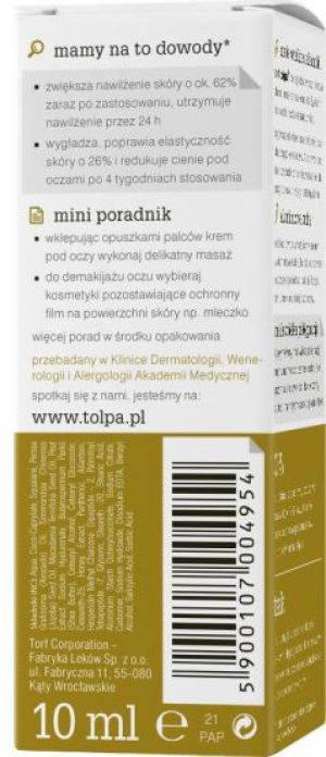 Tołpa Lipidro, odżywczy krem regenerujący pod oczy, 10ml 2