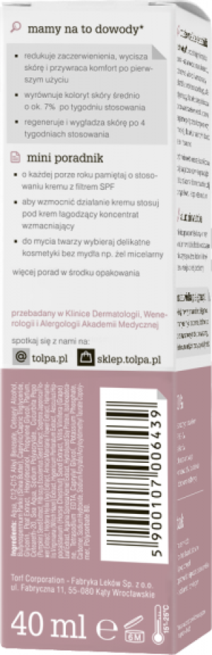 Tołpa Rosacal, regenerujący krem wzmacniający, NOC, 40ml 3