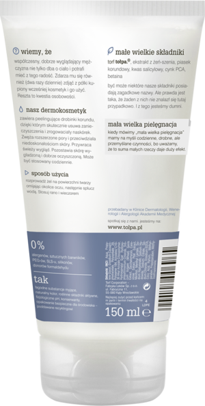 Tołpa men, głęboko oczyszczający żel do mycia twarzy 150 ml 2