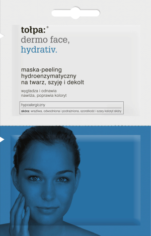 Tołpa hydrativ, maska-peeling hydroenzymatyczny na twarz, szyję i dekolt (saszetka) 2 x 6 ml 1