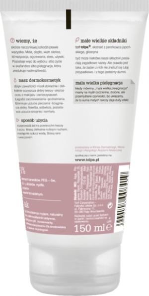 Tołpa rosacal, żel micelarny do mycia twarzy i oczu 150 ml 2