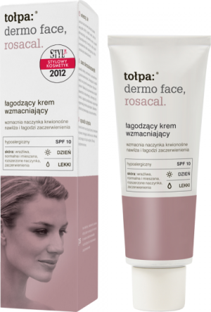 Tołpa Rosacal, Łagodzący krem wzmacniający, LEKKI, DZIEŃ, SPF 10, 40ml 1