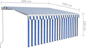 vidaXL Ręcznie zwijana markiza z zasłoną zacieniającą, 3x2,5 m 7