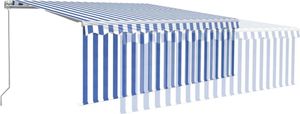 vidaXL Ręcznie zwijana markiza z zasłoną i LED, 4,5x3 m 4