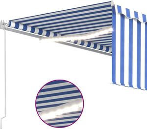vidaXL Ręcznie zwijana markiza z zasłoną i LED, 4,5x3 m 5