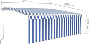 vidaXL Ręcznie zwijana markiza z zasłoną i LED, 4,5x3 m 7