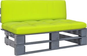 vidaXL Ogrodowa sofa środkowa z palet, szara, drewno sosnowe 1