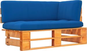 vidaXL Ogrodowa sofa narożna z palet, miodowy brąz, drewno sosnowe 1