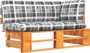 vidaXL Ogrodowa sofa narożna z palet, miodowy brąz, drewno sosnowe 1