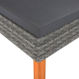 vidaXL Podnóżek, polirattan i lite drewno eukaliptusowe 3