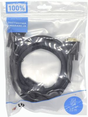 Kabel TB Print D-Sub (VGA) - D-Sub (VGA) 3m czarny (AKTBXVGAMMG300B) 4