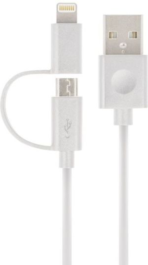 Kabel USB Forever MFI Lightning, micro USB, 1m (GSM015230) 1