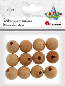 Titanum Koraliki drewniane 12szt 1