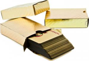 Karty do gry plastikowe złote w ozdobnej szkatułce 3