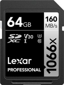 Karta Lexar Professional 1066x SDXC 64 GB Class 10 UHS-I/U3 V30 (LSD1066064G­BNNNG) 1