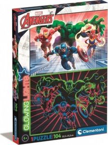 Clementoni PUZZLE 104EL CLM 27554 GLOW MARVEL AVENGERS PUD 1