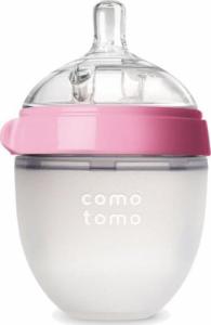 ComoTomo COMOTOMO - antykolkowa butelka silikonowa 150 ml Pink NEWBORN 1