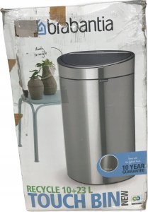 Kosz na śmieci Brabantia Brabantia Waste Bin Touch Bin New,recycle, 23+10 L Platinum 1