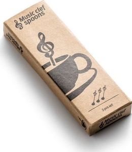 GM Łyżeczki muzyczne klucz wiolinowy 3 szt. - srebrne 2