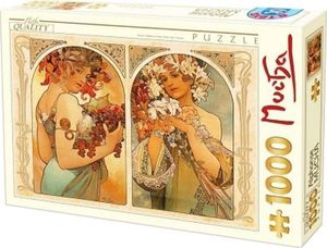 D-Toys Puzzle 1000 Alfons Mucha, Owoc i kwiat 1