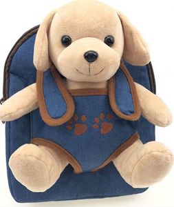 Habarri Jeans'owy plecaczek z odpinanym beżowym pieskiem Labrador puppy 2