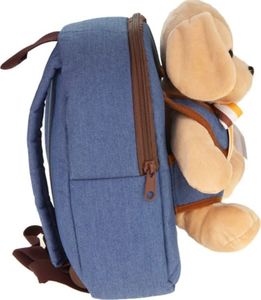 Habarri Jeans'owy plecaczek z odpinanym beżowym pieskiem Labrador puppy 4