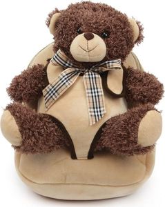 Habarri Beżowy plecaczek z odpinanym brązowym misiem Berry Bear 2