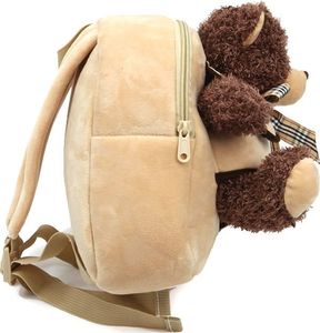 Habarri Beżowy plecaczek z odpinanym brązowym misiem Berry Bear 4
