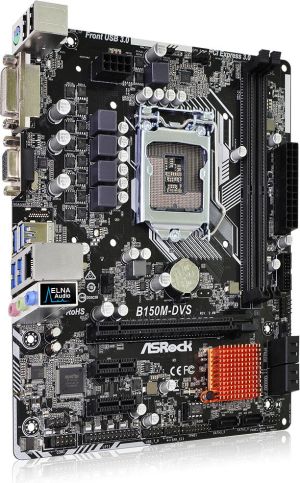 Płyta główna ASRock B150M-DVS R2.0, B150, DualDDR4-2133, SATA3, DVI, D-Sub, mATX (B150M-DVS R2.0) 2