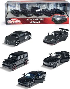 Majorette Majorette Zestaw Black Edition 5 samochodów metalowych czarnych 1