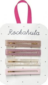 Rockahula Kids Rockahula Kids - 4 spinki do włosów Retro Acrylic Bar Pink 1