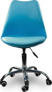 KRZESŁO OBROTOWE FOTEL MŁODZIEŻOWY DZIECIĘCY NOWOCZESNY NIEBIESKI - 961 3