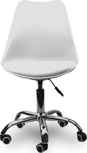 KRZESŁO OBROTOWE FOTEL MŁODZIEŻOWY DZIECIĘCY NOWOCZESNY BIAŁY - 962 3