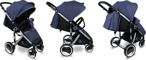 Wózek Chiccot WÓZEK CHICCOT SPACERÓWKA SKŁADANY DUŻE KOŁA 25cm KOLOR: NIEBIESKI 5