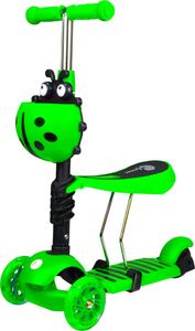 Hulajnoga Chiccot Biedronka 3w1 Zielona 3