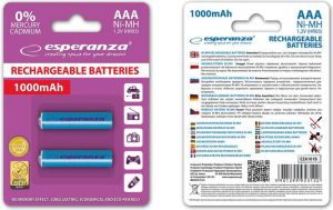 Esperanza Akumulator niebieskie AAA / R03 1000mAh 2 szt. 2