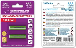 Esperanza Akumulator zielone AAA / R03 1000mAh 2 szt. 2