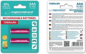 Esperanza Akumulator czerwone AAA / R03 1000mAh 2 szt. 2