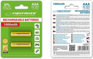 Esperanza Akumulator żółte AAA / R03 1000mAh 2 szt. 2