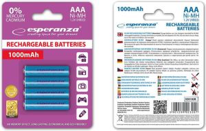 Esperanza Akumulator niebieskie AAA / R03 1000mAh 4 szt. 2