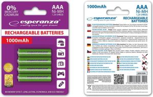 Esperanza Akumulator zielone AAA / R03 1000mAh 4 szt. 2