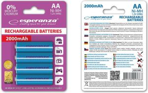 Esperanza Akumulator niebieskie AA / R6 2000mAh 4 szt. 2
