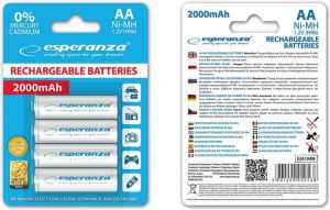Esperanza Akumulator białe AA / R6 2000mAh 4 szt. 2